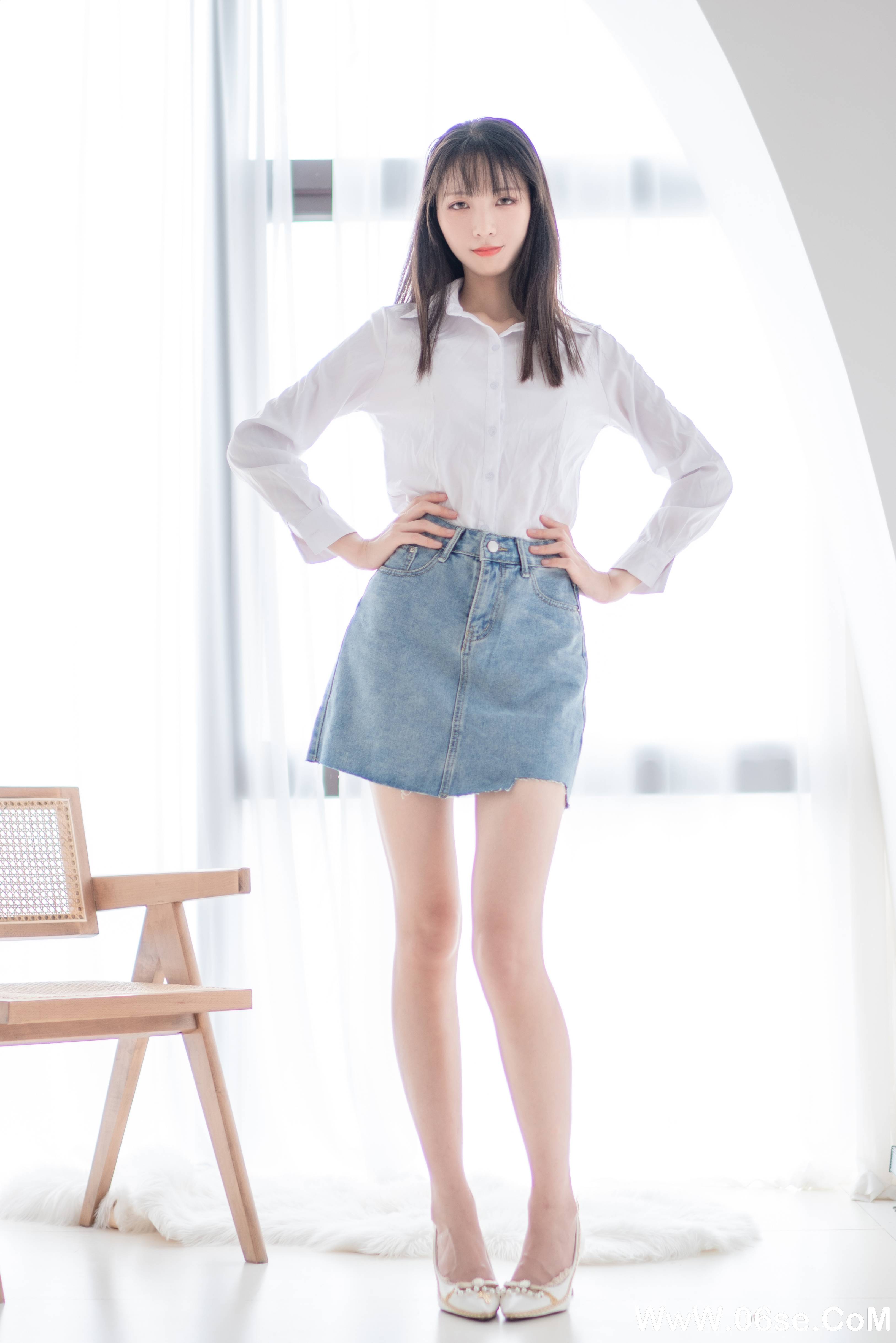 图片[60]-西瓜少女 NO.017 –  衬衫牛仔裙 [61P297M]-六色网