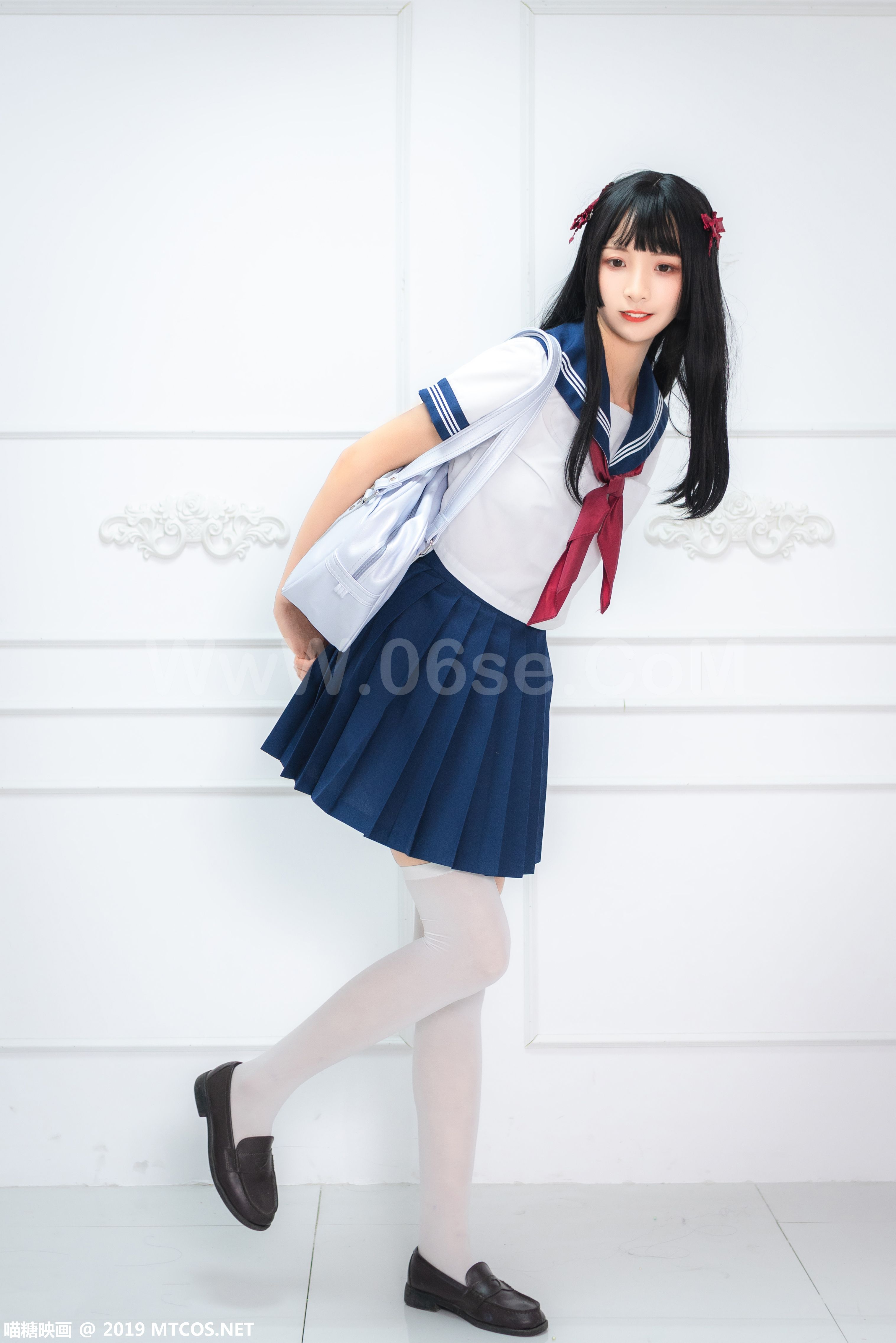 图片[17]-[MTCos] 喵糖映画 Vol.012 蓝白水手服-六色网