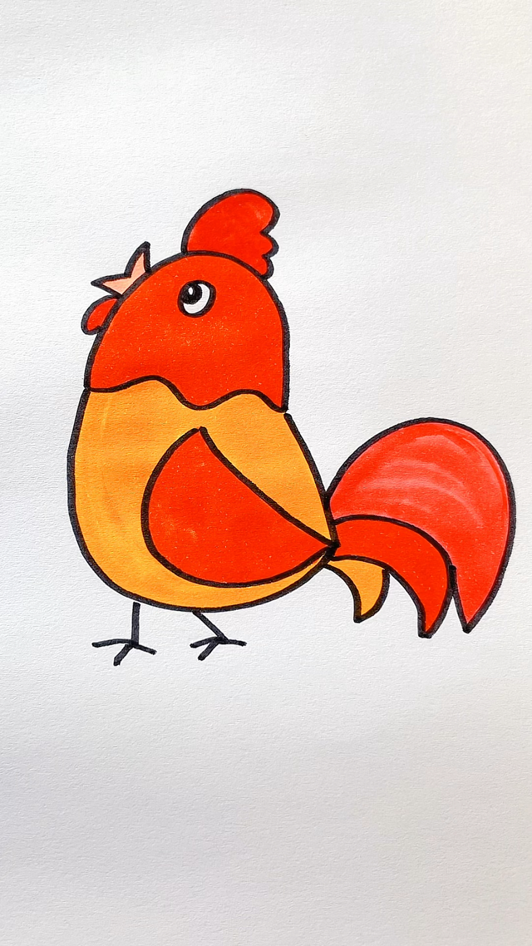 教你画大公鸡