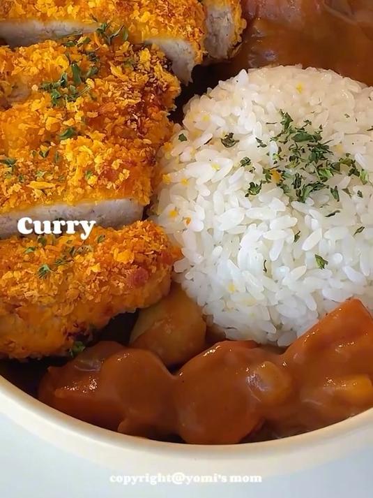 炸猪排咖喱饭咔滋脆,好美味