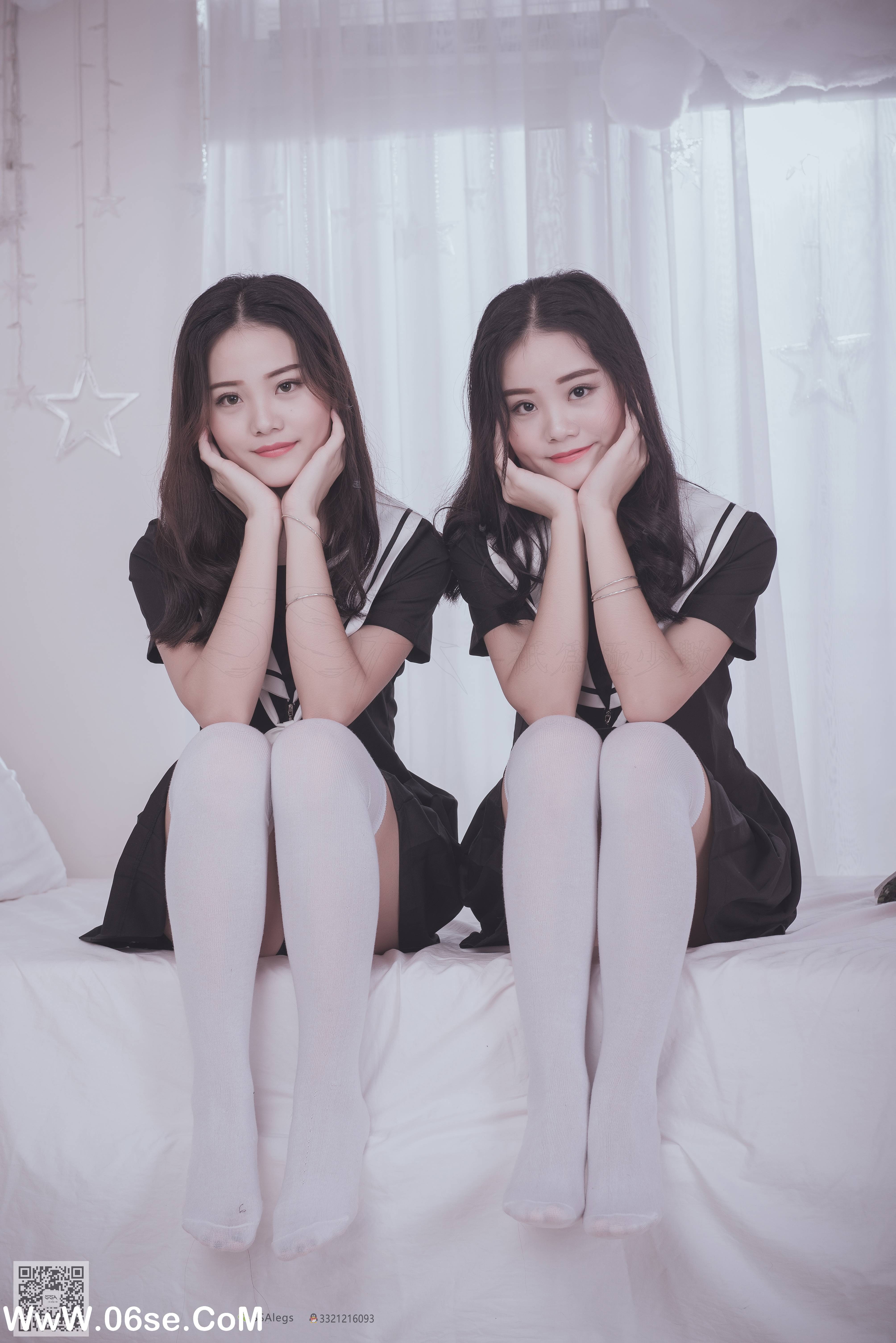 图片[26]-[SSA丝社] NO.028 青青姐妹 姐妹花的JK情[85P928M]-六色网