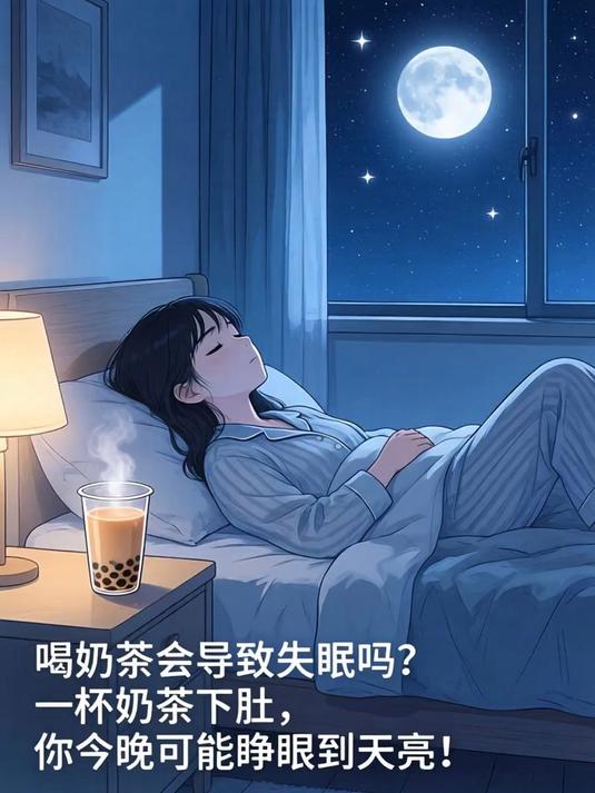 喝奶茶会导致失眠吗?一杯奶茶下肚,你今晚可能睁眼到天亮!