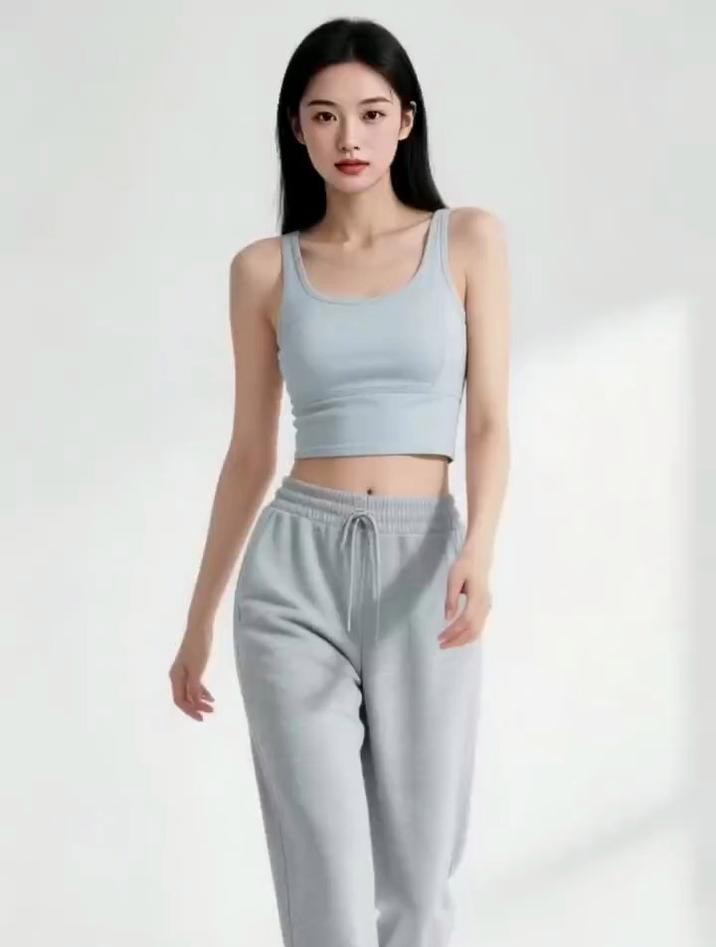 浅灰色运动裤搭配什么颜色上衣好看