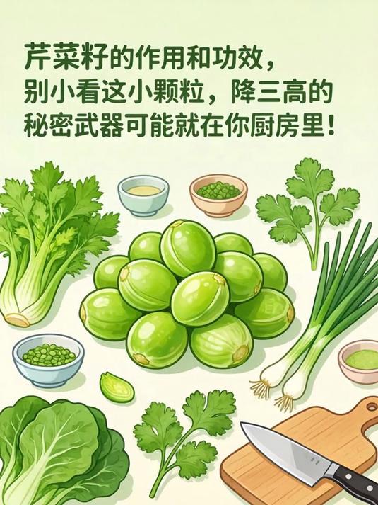 芹菜籽的作用和功效，别小看这小颗粒，降三高的秘密武器可能就在你厨房里！