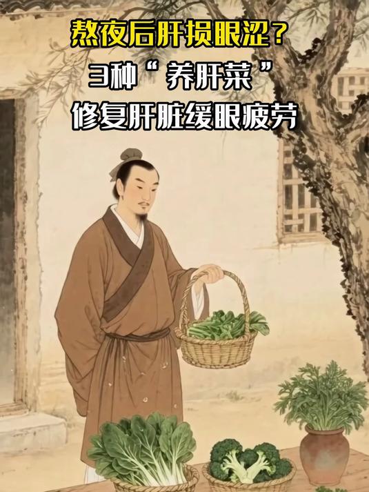 熬夜后肝损眼涩？3种“养肝菜”，修复肝脏缓眼疲劳