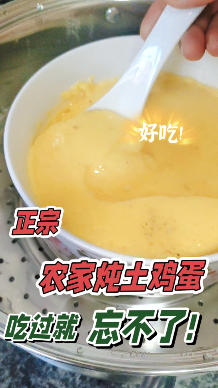 正宗农家炖土鸡蛋,美味又爽口