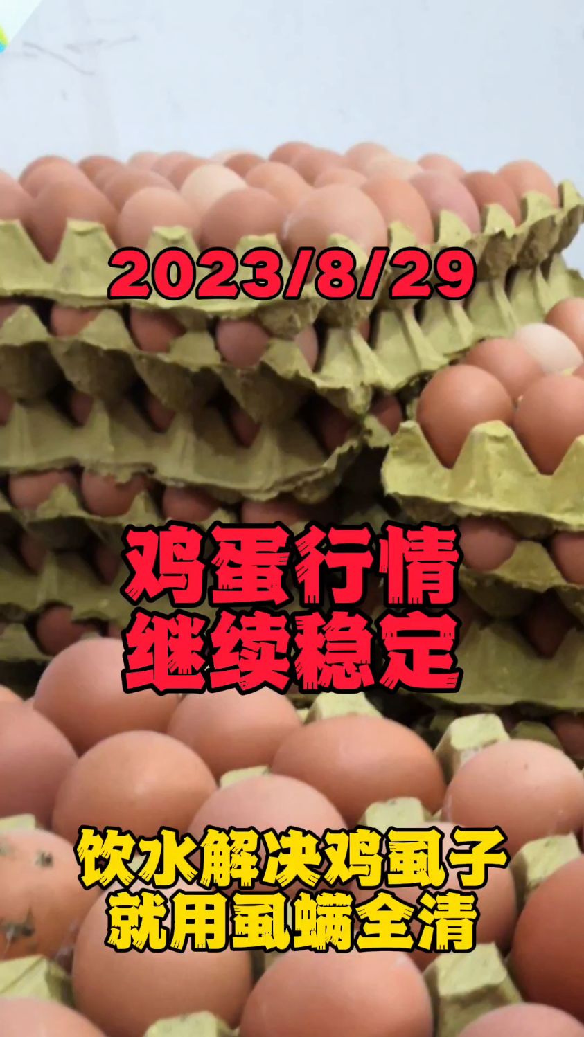 给大家汇报一下8月29号的鸡蛋价格,今日全国各大市场鸡蛋价格,继续平稳。北京地区44