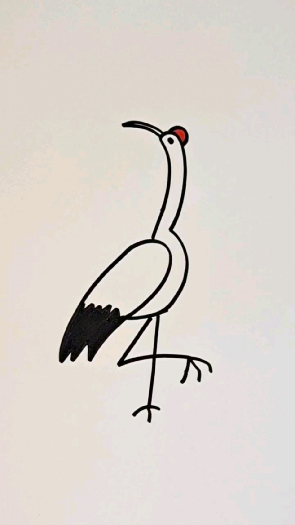 数字1,2,3,4画丹顶鹤,超级简单,三岁小孩都可以画,赶紧来跟我一起画吧!#儿童简笔画