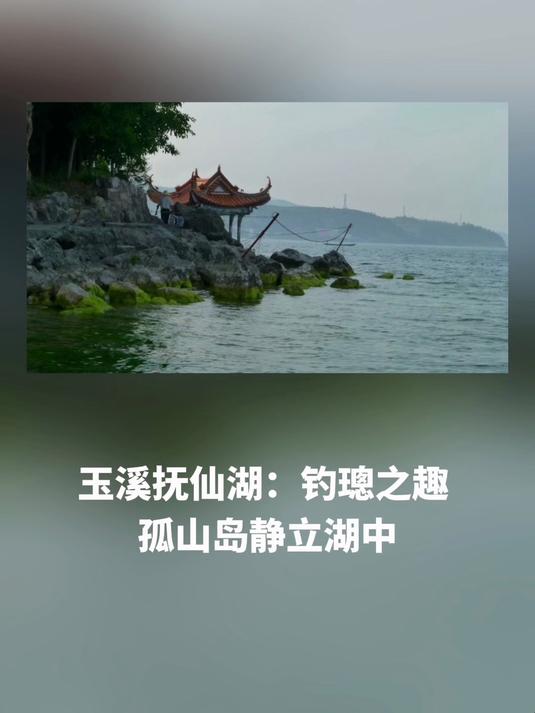 玉溪抚仙湖:钓璁之趣,孤山岛静立湖中,界鱼石旁银鱼戏水