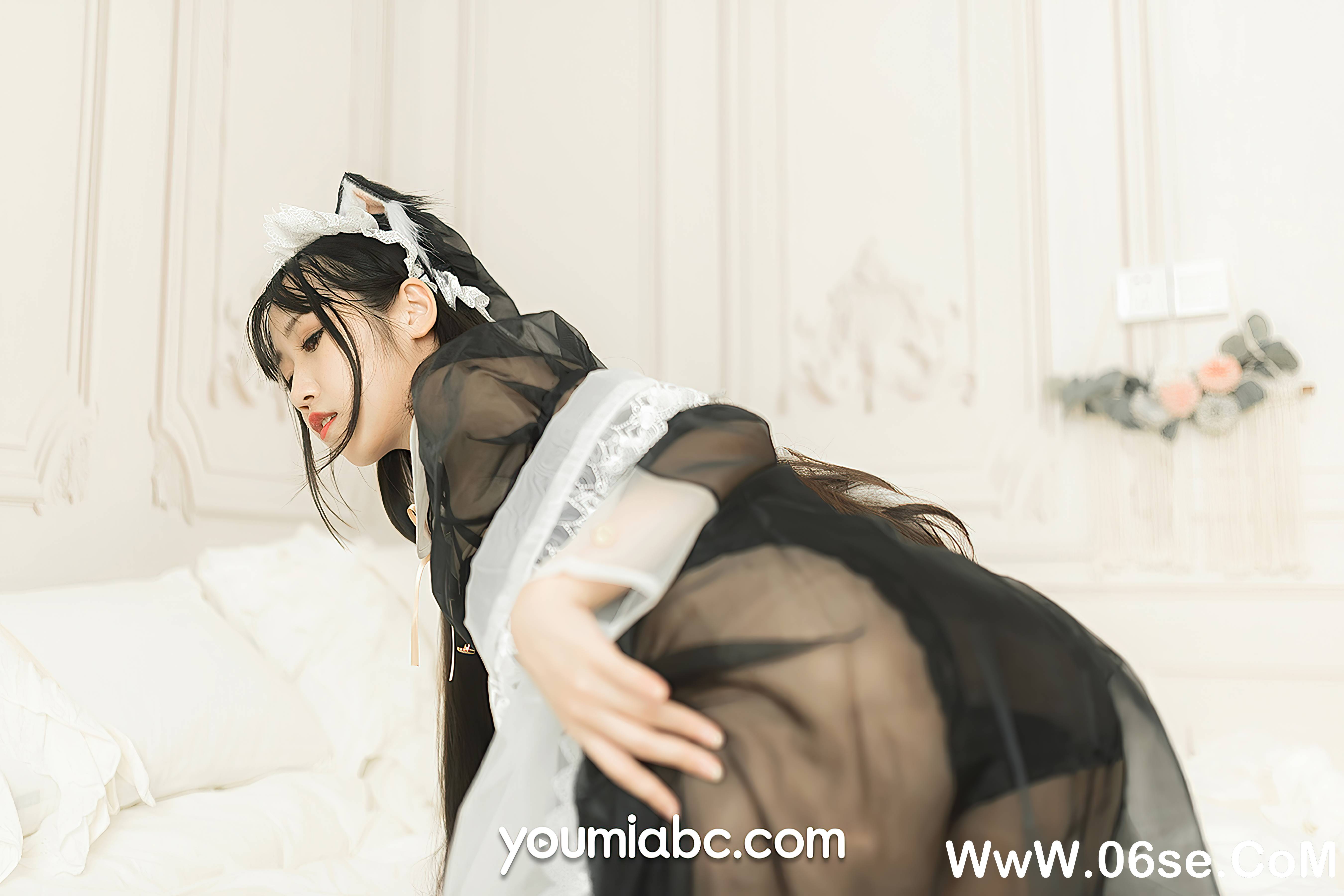 图片[11]-[YouMi尤蜜] 2021.09.01 黑丝猫娘女仆 呆猫[20+1P342M]-六色网