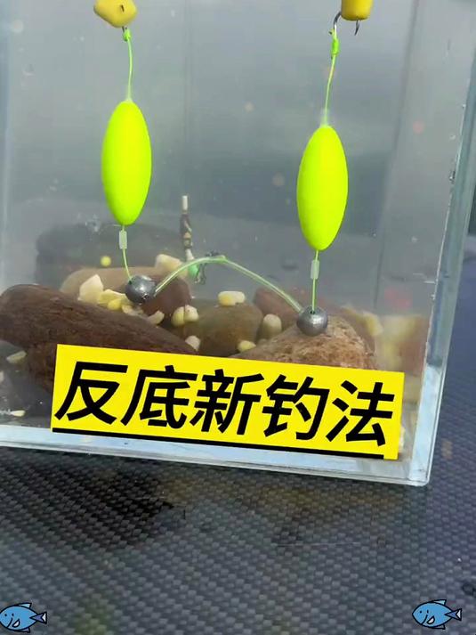 反离底子线双钩 鱼钩入水自动反底是浮，不挂底