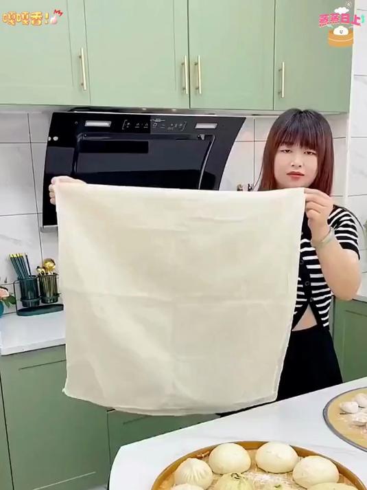 厨房少不了它!蒸笼布蒸包子不粘,盖食物防虫,干净!#厨房好物#