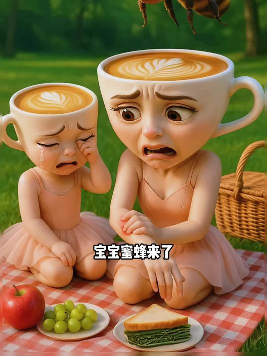 蜜蜂来了 奶茶妹妹 AI生成视频