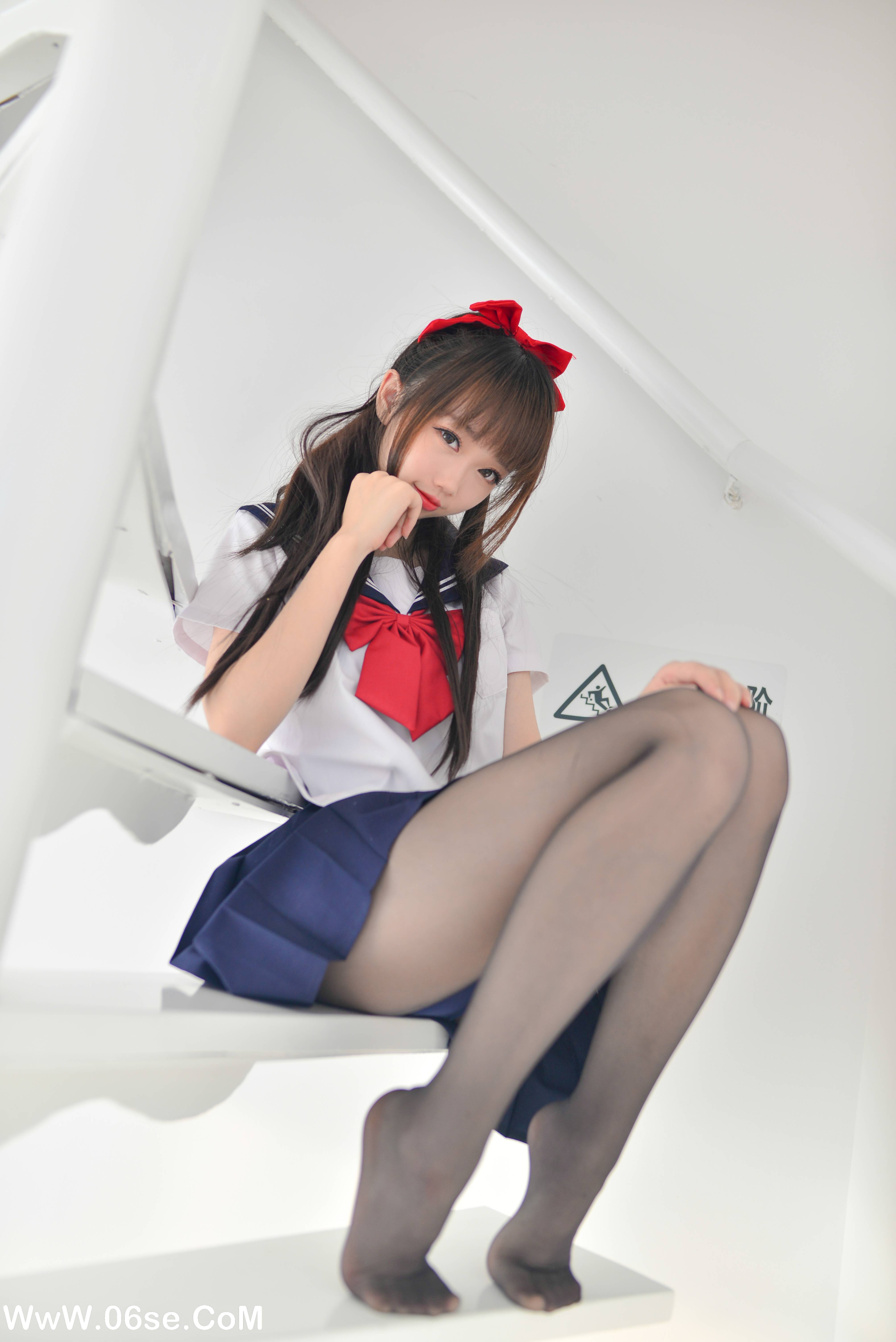 图片[4]-Cos小姐姐雪琪 NO.041 – 黑丝JK死库水 [46P392M]-六色网