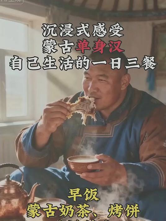沉浸式带你感受蒙古单身汉的一日三餐！