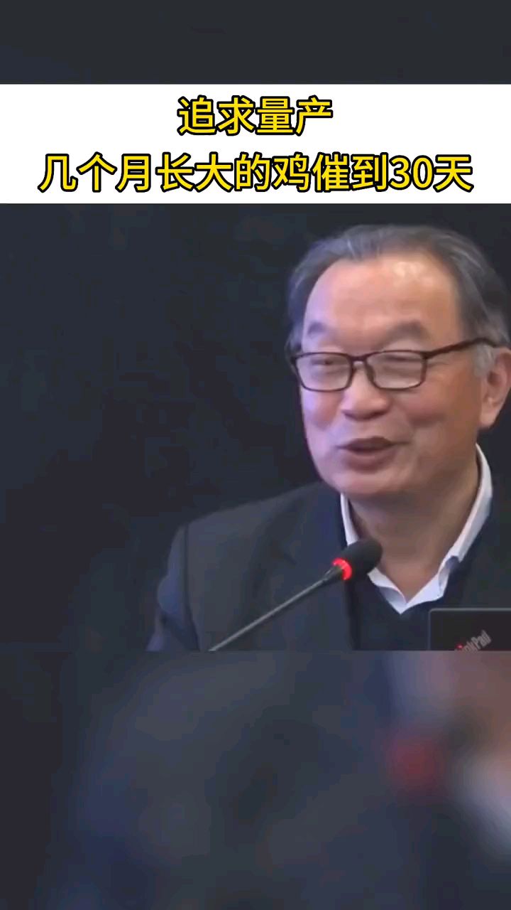 追求量产把本来应该几个月长大的鸡,催到30天!#温铁军#