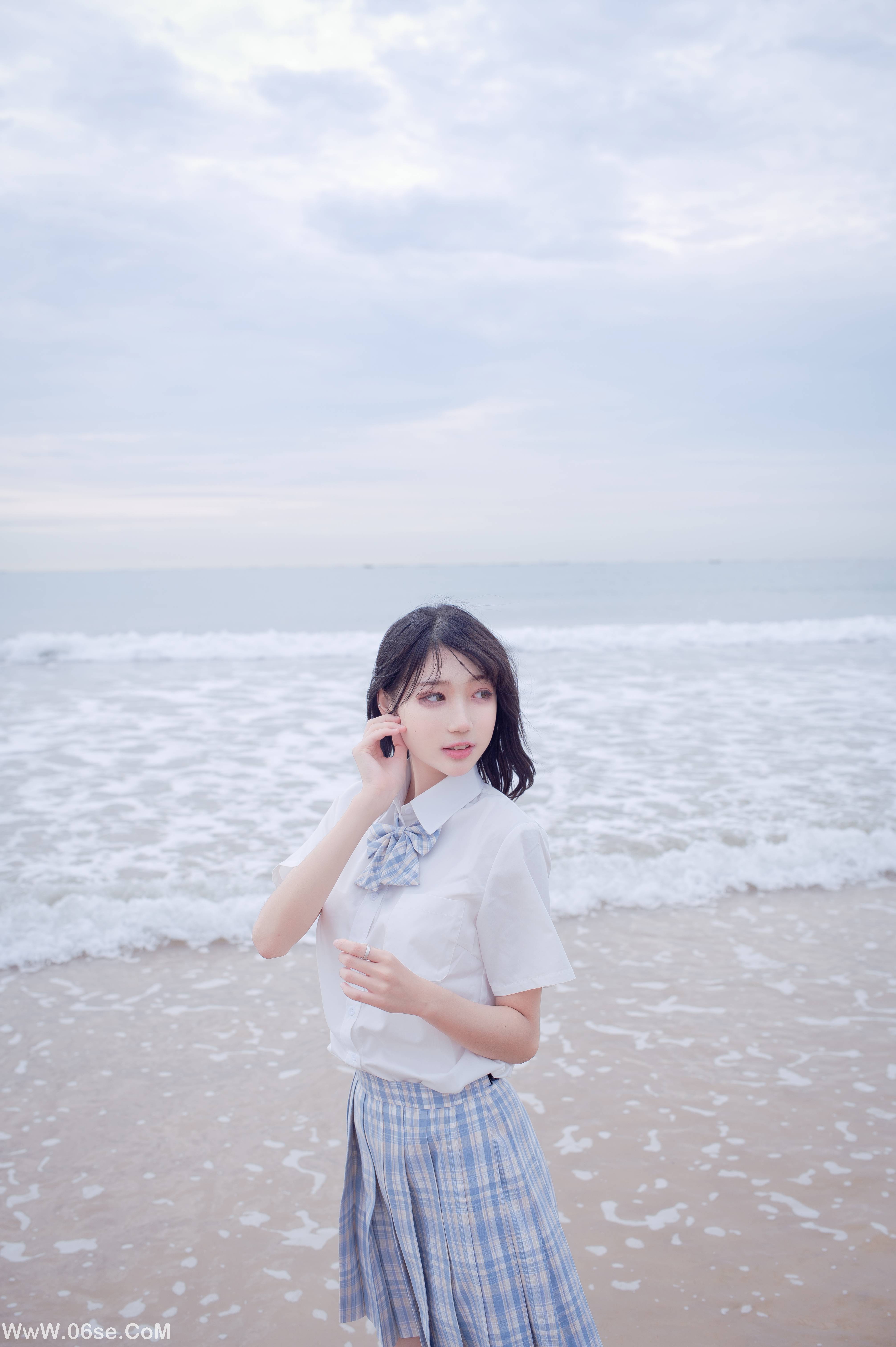 图片[2]-周叽是可爱兔兔 NO.020 海边jk[[35P252M]-六色网