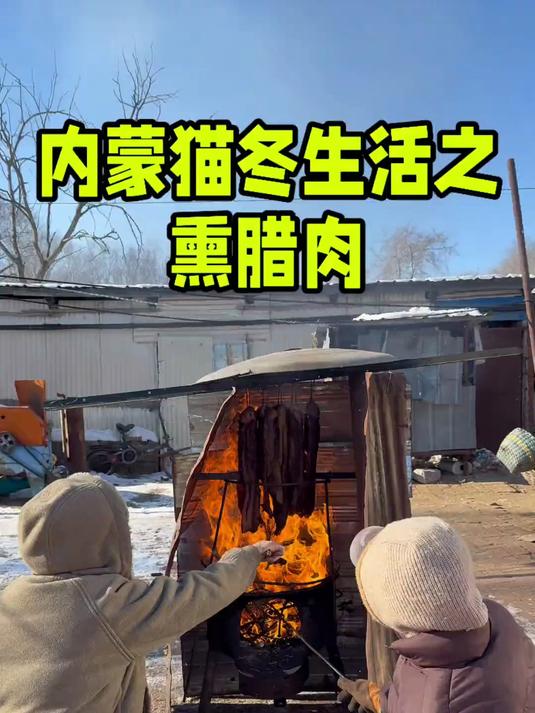 内蒙猫冬生活之熏腊肉