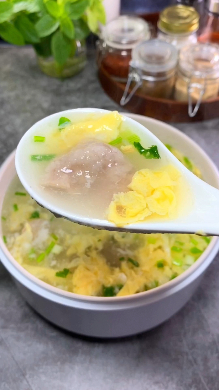 ????超好吃的肉片汤✅汤鲜味美做法巨简单 #绽放计划# 