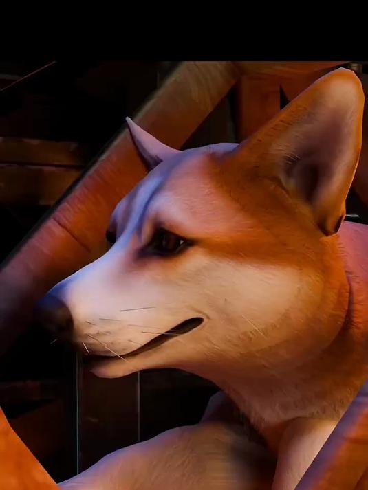 小狗转动烤肉机