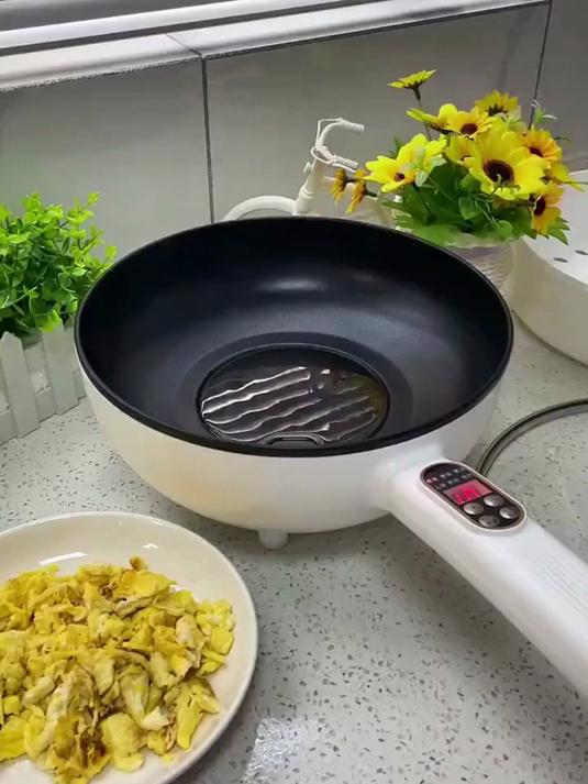 宿舍小功率神器!多功能电炒锅煎蛋煮面涮火锅,不用偷偷用电器!