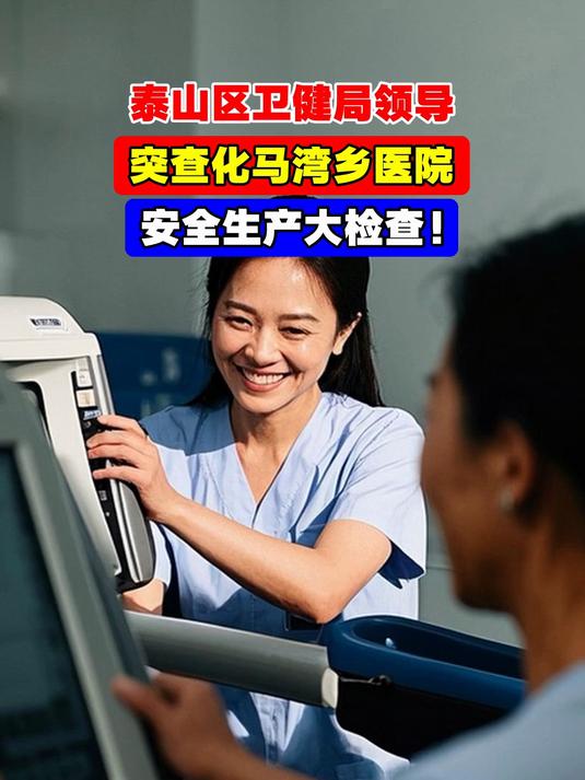 泰山区卫健局领导,突查化马湾乡医院,安全生产大检查!