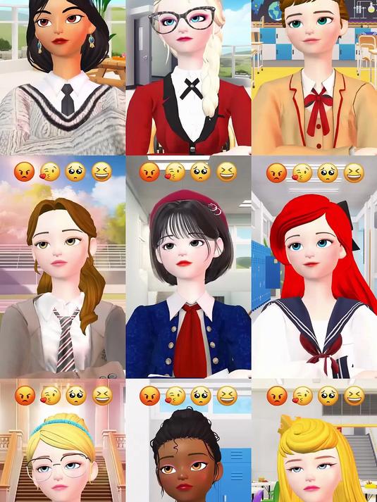 艾莎女王、小美人鱼等9位迪士尼公主的表情包模仿