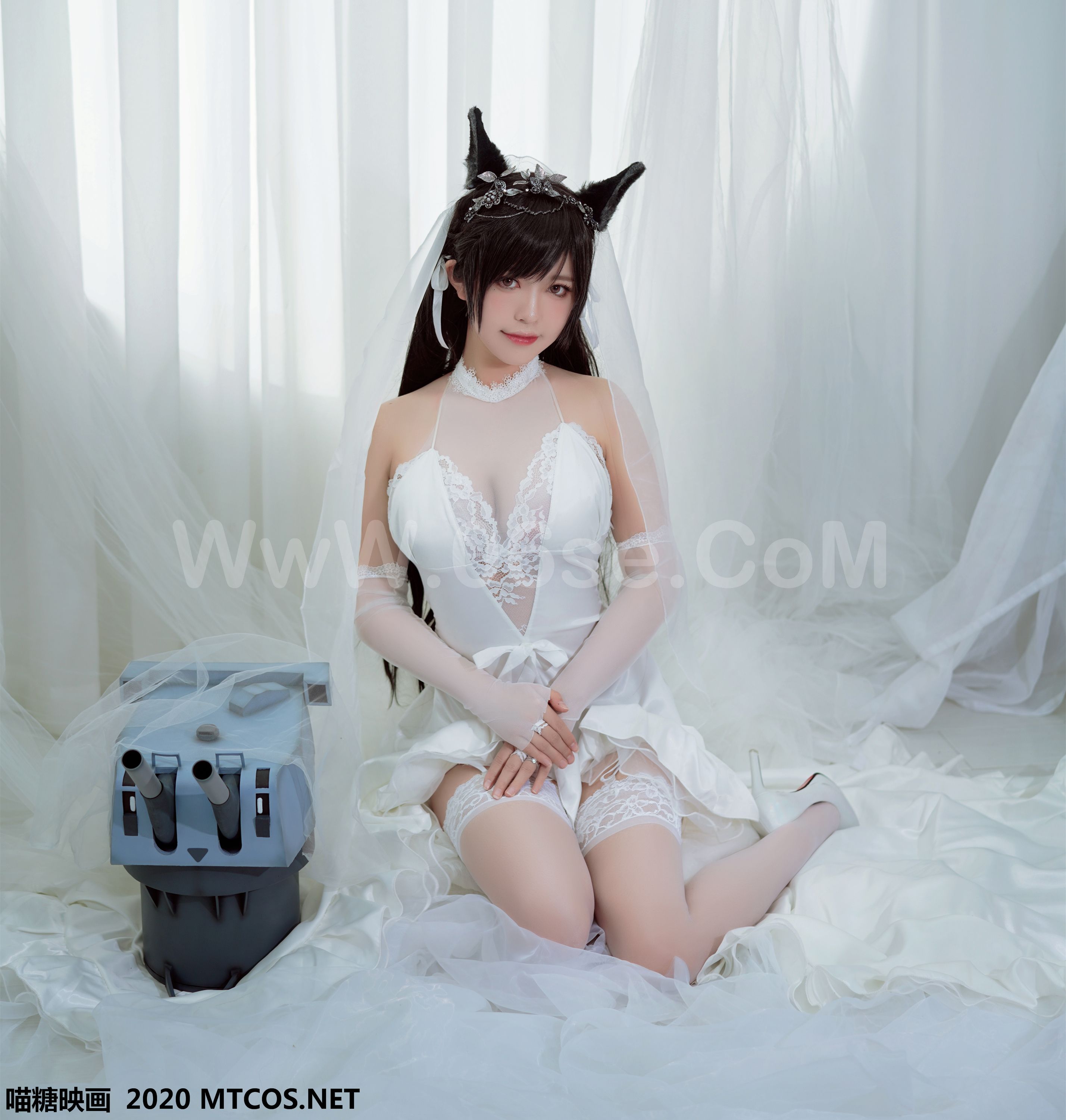 图片[27]-[MTCos] 喵糖映画 Vol.115 半半子 婚纱爱宕-六色网