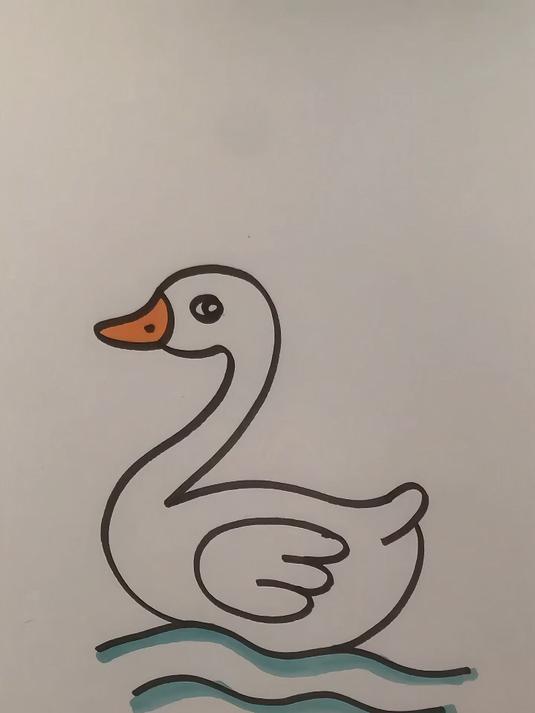 用数字2画小鸭子 三岁小孩都能学会