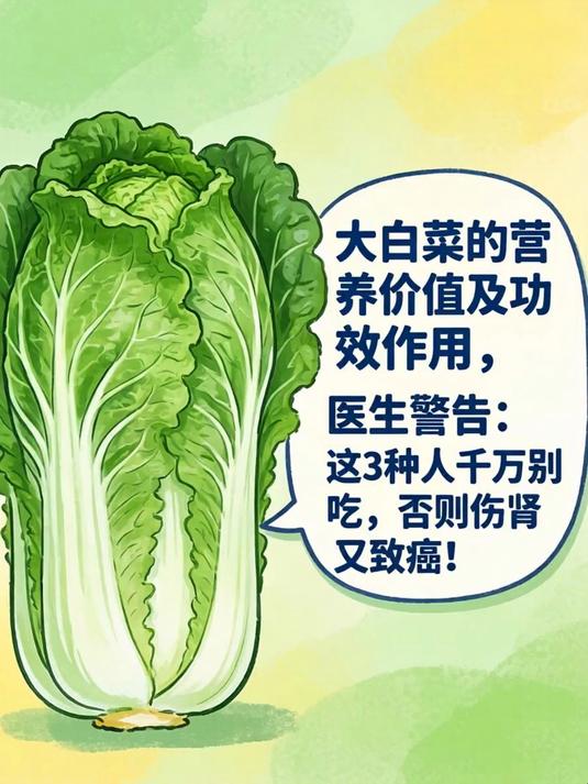 大白菜的营养价值及功效作用，医生警告：这3种人千万别吃，否则伤肾又致癌！