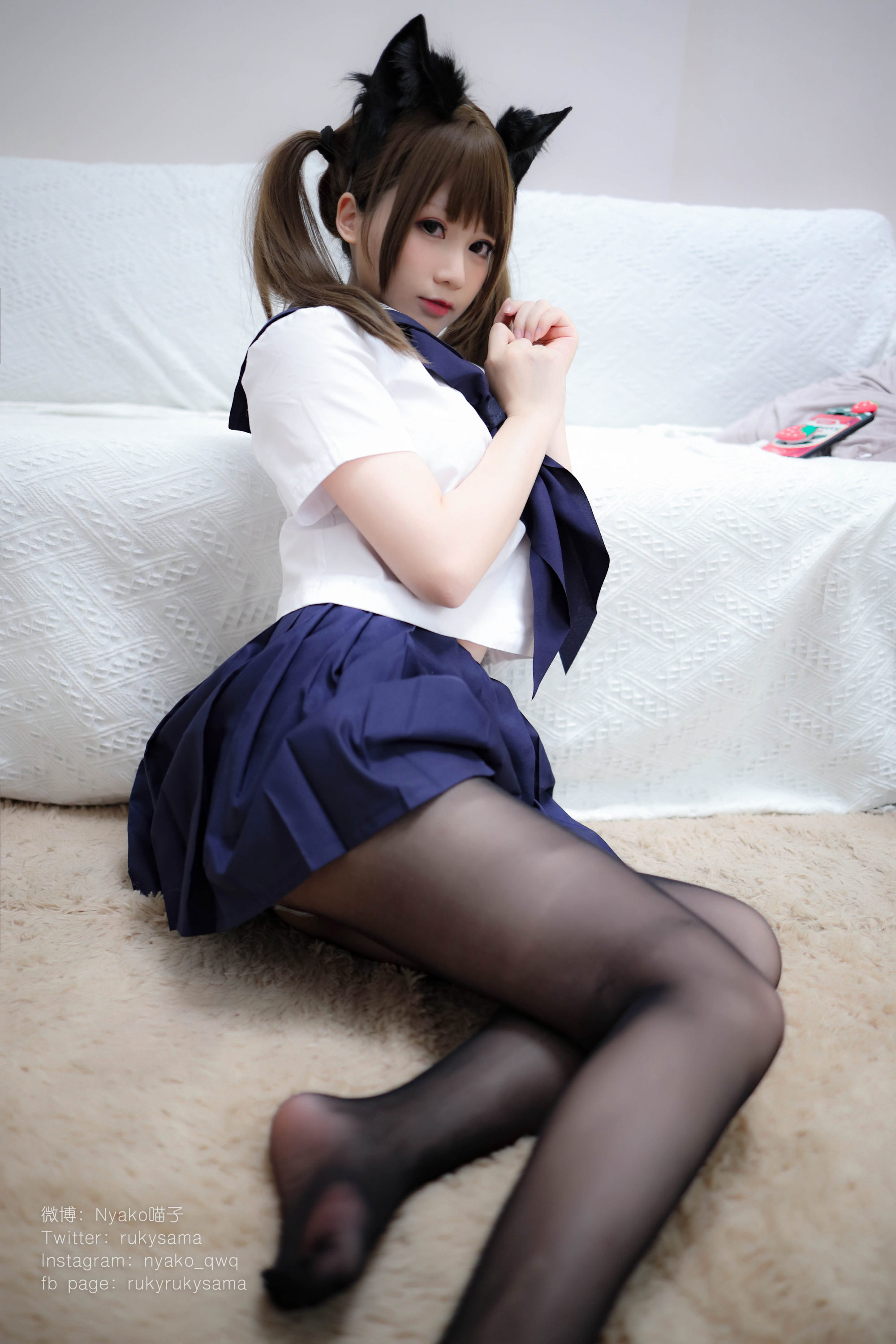图片[19]-Nyako喵子 NO.007 – 黑丝水手服[150P+5V715M]-六色网