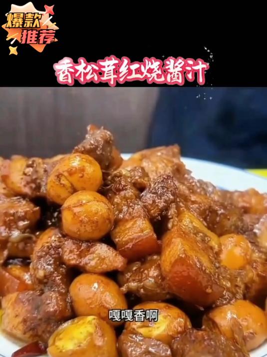 鲁煨香松茸红烧酱汁红烧排骨各种红烧菜