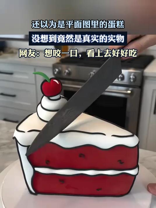 还以为是平面图里的蛋糕,没想到竟然是真实的实物