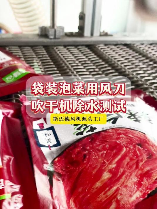 袋装酸萝卜辣白菜菌菇酸黄瓜表面水渍风刀吹干机全吹干 除水神器