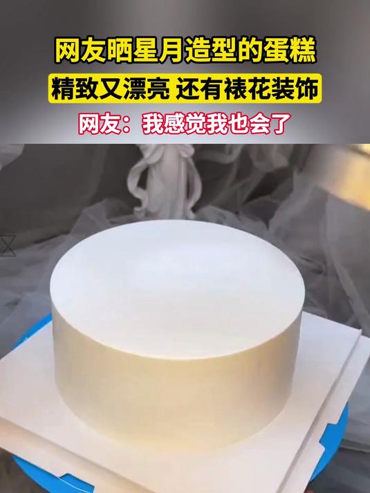 网友晒星月造型的蛋糕,精致又漂亮 还有裱花装饰