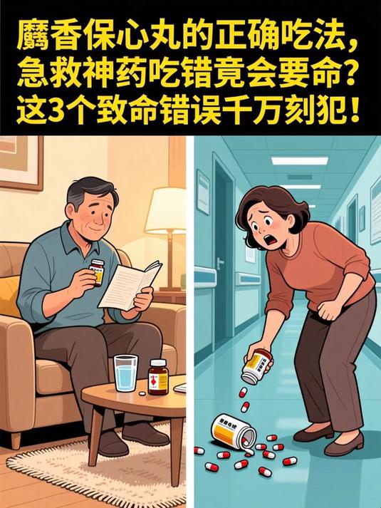 麝香保心丸的正确吃法,急救神药吃错竟会要命?这3个致命错误千万别犯!#健康扬帆季#