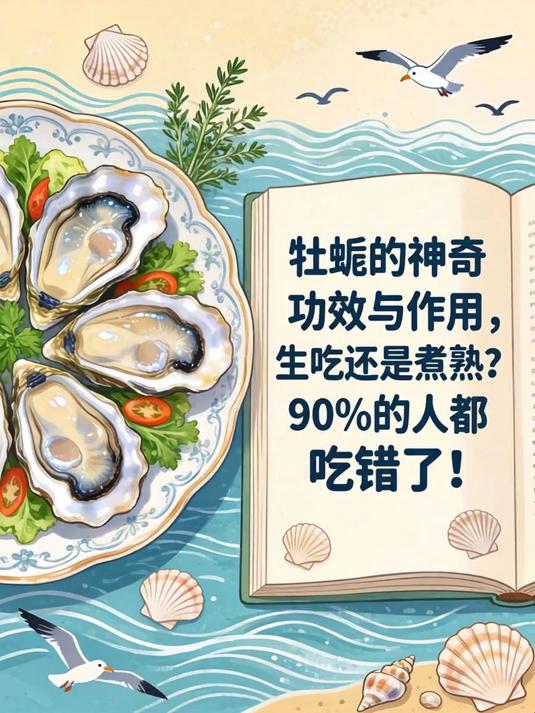 牡蛎的神奇功效与作用,生吃还是煮熟?90%的人都吃错了!
