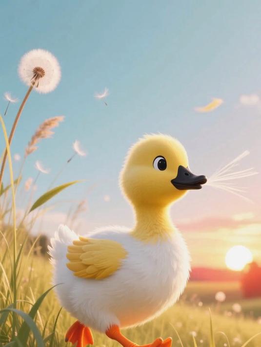 小鹅迷路进草原，风向指路不乱走，湖水映出旧家园