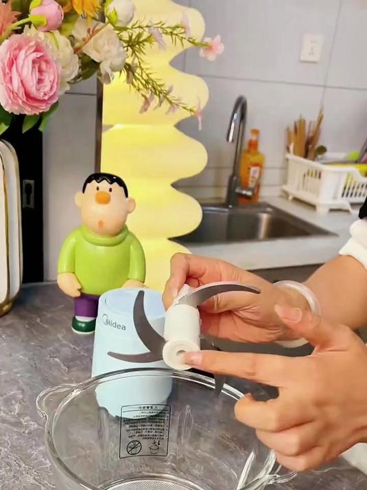 绞肉机大容量家用多功能小型料理机全自动绞馅绞菜机辅3372