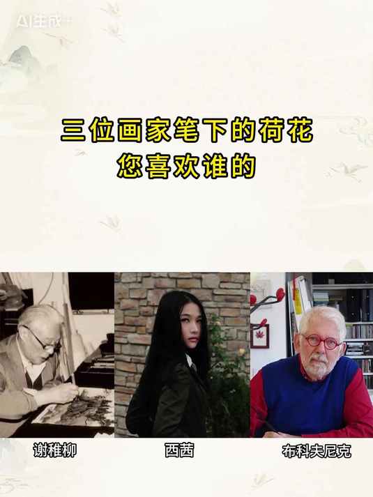 中国,美国画家笔下的荷花你喜欢谁的?