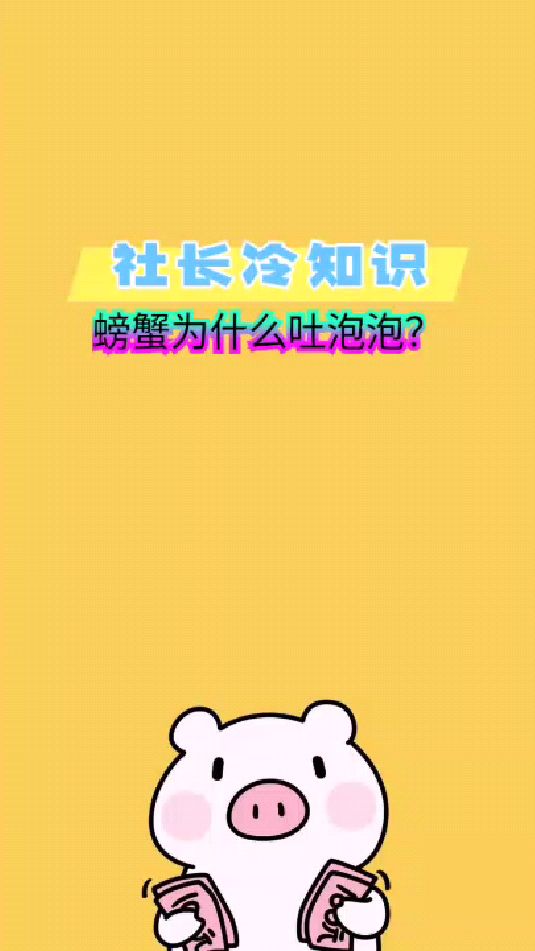 社长冷知识:捞出来的螃蟹为什么会一直吐泡泡?