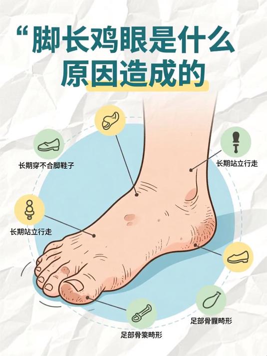 脚长鸡眼是什么原因造成的 #健康扬帆季#