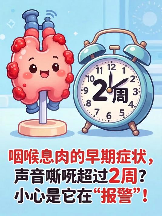 咽喉息肉的早期症状，声音嘶哑超过2周？小心是它在“报警”！