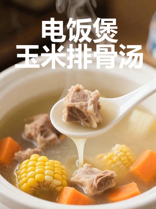 电饭煲玉米排骨汤，懒人也能炖出神仙味