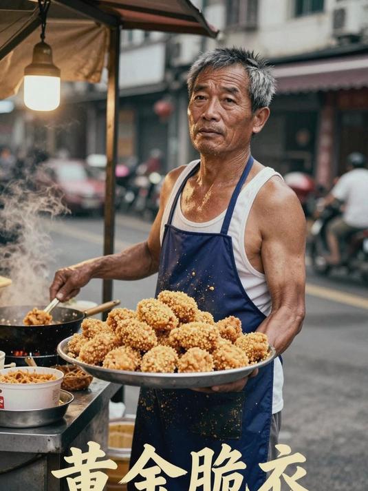 小贩学做面包糠，酥脆可口，供应餐馆