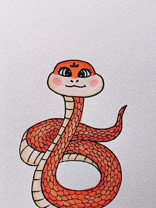 蛇这样画简单又好看