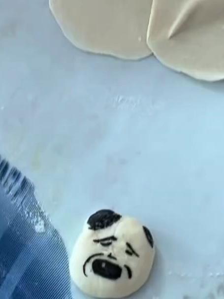 孙女把表情包印在饺子皮上,本想让妈妈做一个“订制”饺子,结果