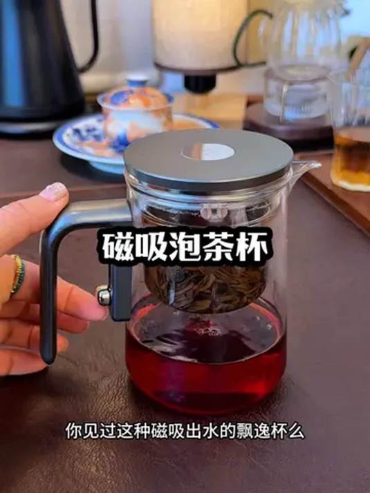 磁吸滤水飘逸杯超实用 加厚玻璃观茶汤美 泡茶待客皆宜