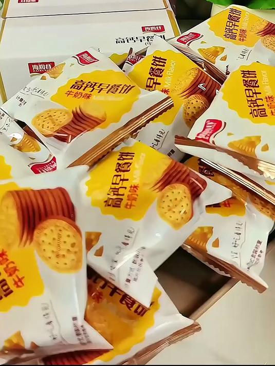 海润谷早餐饼干,奶香酥脆,配料干净