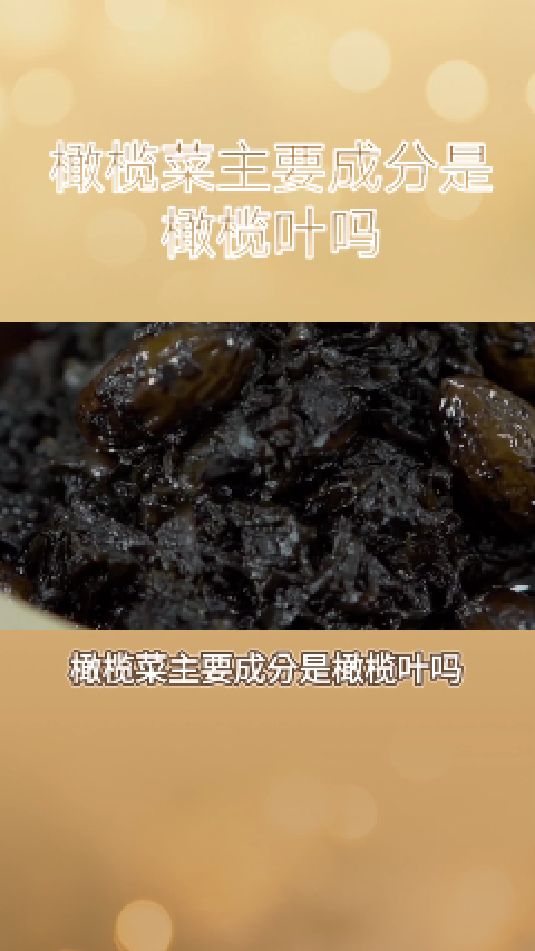 橄榄菜的主菜是橄榄叶吗?